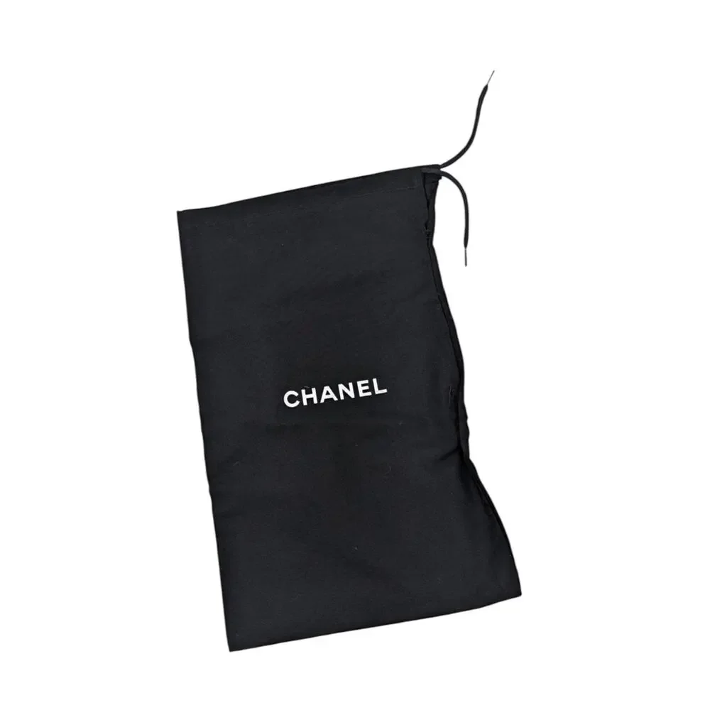 Chanel Ballet Flat Ballerina CC Logo Cap Toe Metallic Bronze Leather 38 | 7.5